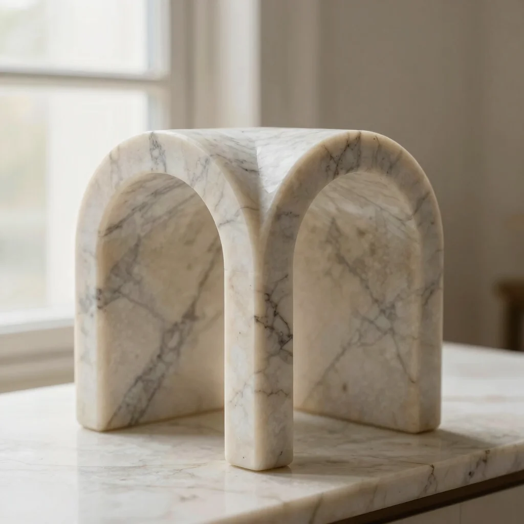 Travertine Marble Arch Bookends